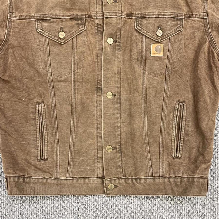 90s Carhartt ダック トラッカージャケット XL位 ブラウン カーハート