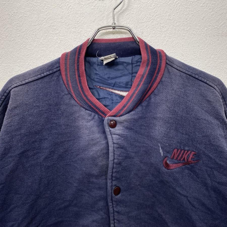 90s USA製 NIKE スウェット スタジアムジャケット XL ネイビー ワイン