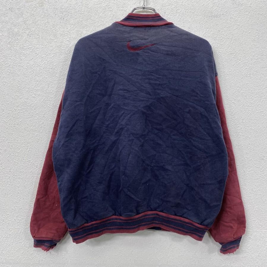 NIKE ナイキ 90s スウェット ブルゾン スタジャン バーシティ XL 90s USA製 NIKE スウェット スタジアムジャケット XL ネイビー ワイン