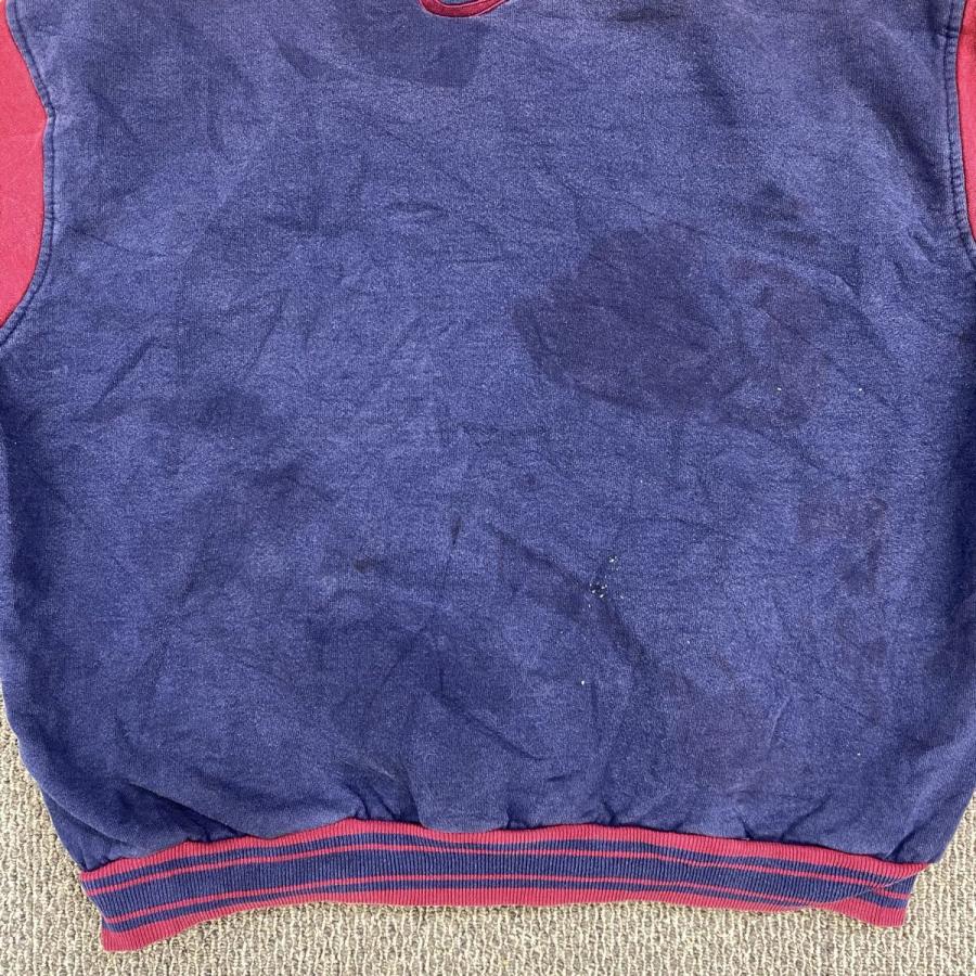 90s USA製 NIKE スウェット スタジアムジャケット XL ネイビー ワイン