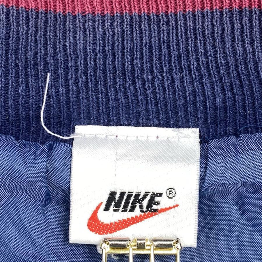 90s USA製 NIKE スウェット スタジアムジャケット XL ネイビー ワイン