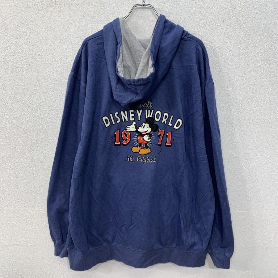 【新品未使用】ロゴフード スウェットパーカー ネイビー XL Walt Disney World ロゴスウェット パーカー XXL ネイビー ディズニー