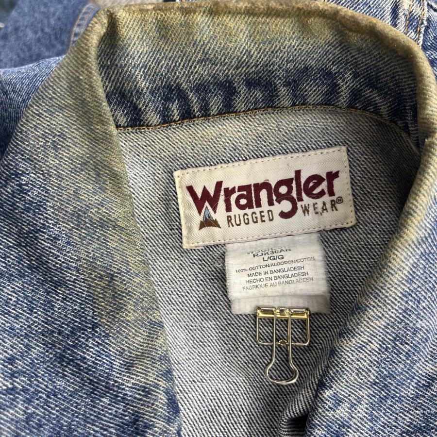 Wrangler デニムジャケット L インディゴブルー ラングラー ボタン 胸