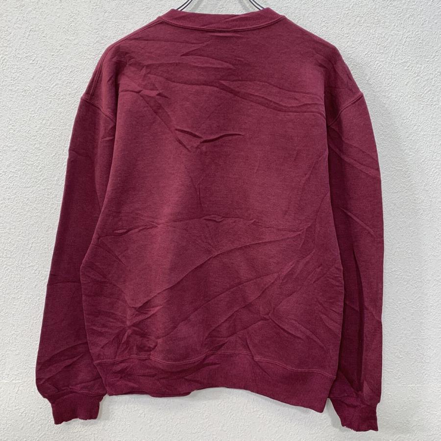 90s USA製 RUSSELL ATHLETIC プリントスウェット トレーナー M ワイン 