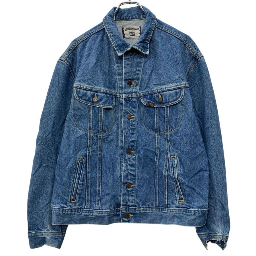 90s USA製 Lee デニムジャケット LARGE ブルー リー ボタン 90年代 胸 