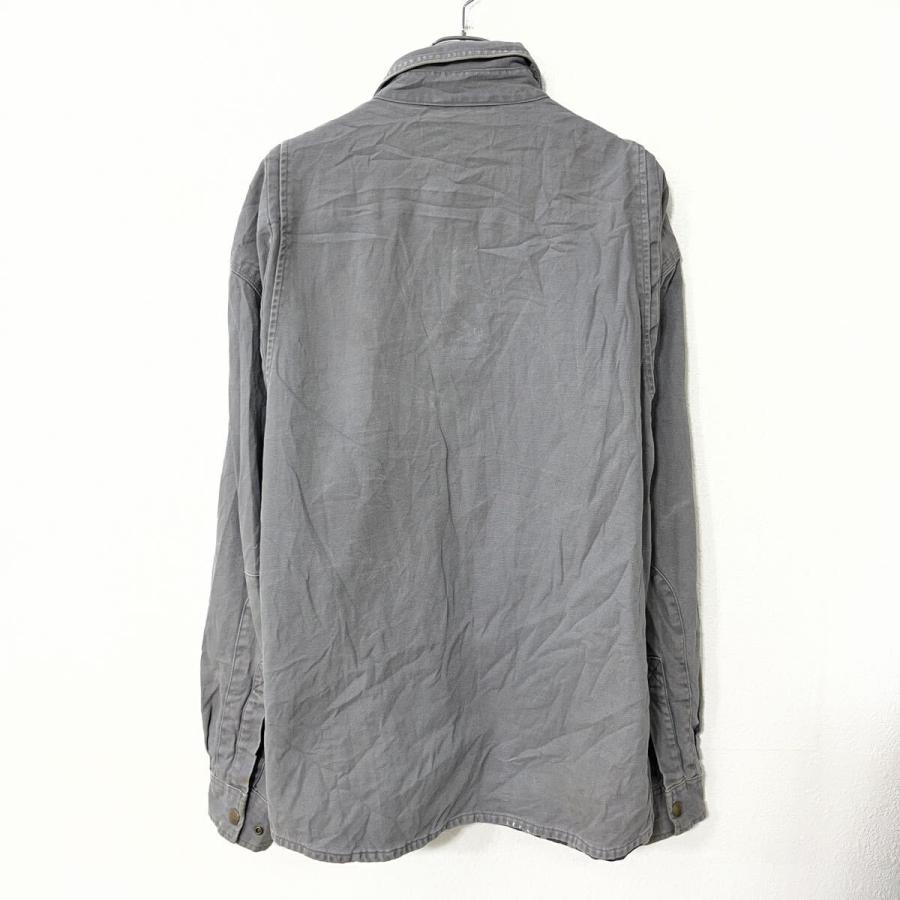 Carhartt シャツジャケット L グレー カーハート スナップボタン 胸