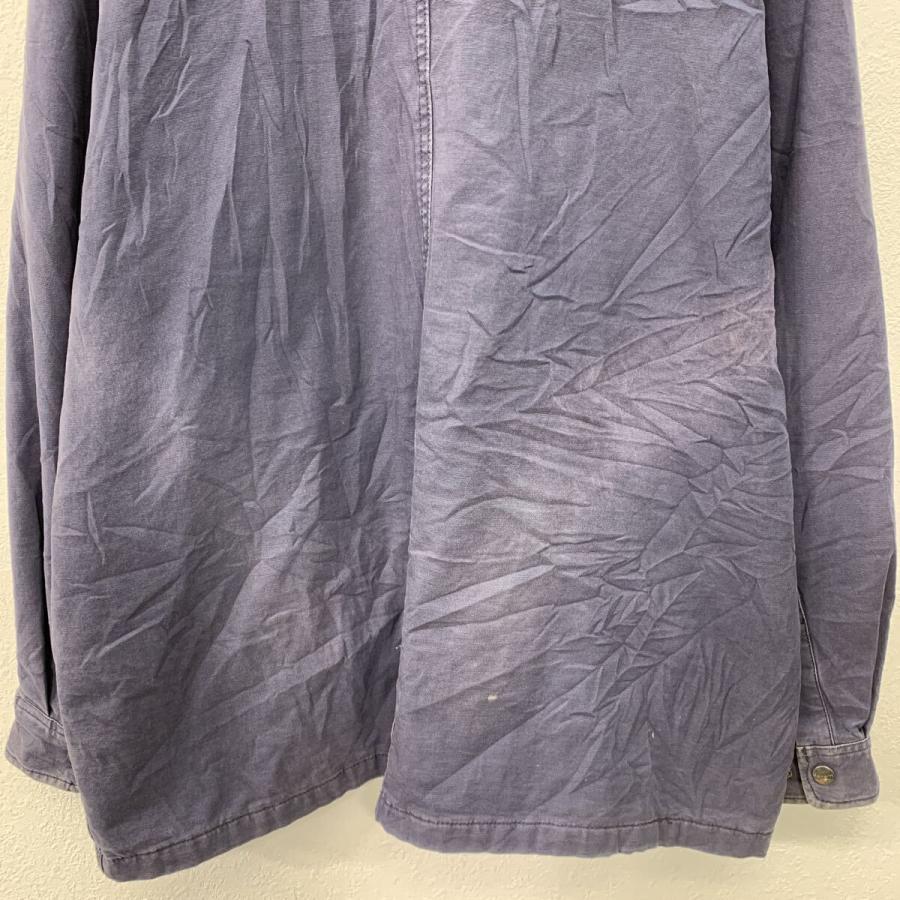 carhartt シャツジャケット XL ネイビー カーハート スナップボタン 胸