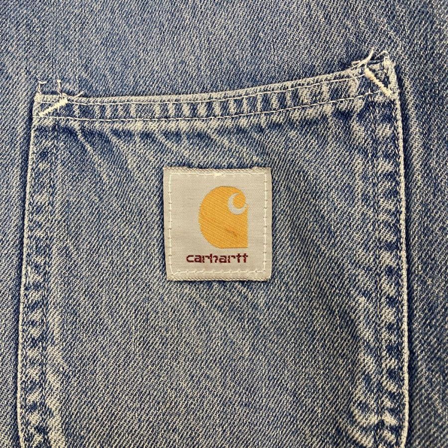 90s〜 Carhartt デニム ミシガンチョアコート XL〜 ブルー カーハート