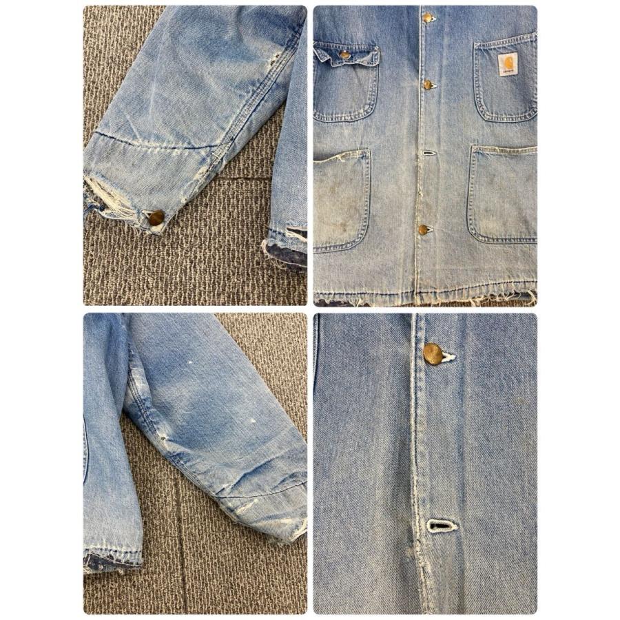 90s〜 Carhartt デニム ミシガンチョアコート XL〜 ブルー カーハート