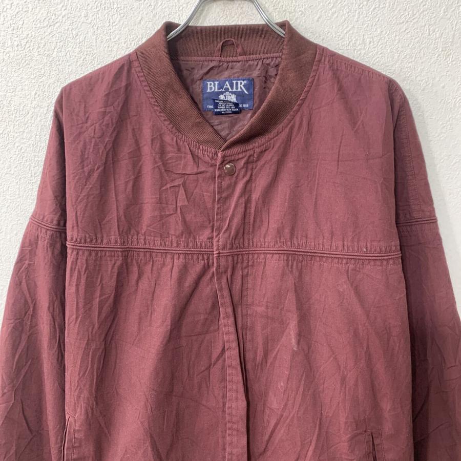 90s BLAIR ダービージャケット 2XL ワインレッド ジップアップ 90年代