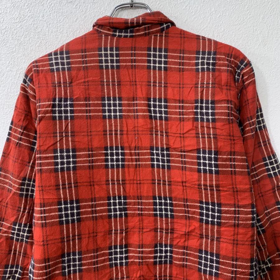 Bud Berma シャツジャケット M レッド マルチカラー ボタン チェック柄