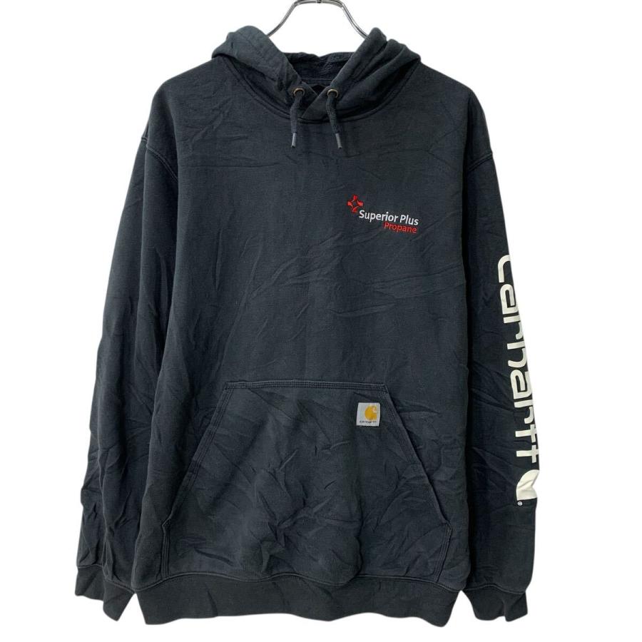 Carhartt ロゴスウェット パーカー L ブラック カーハート プル 