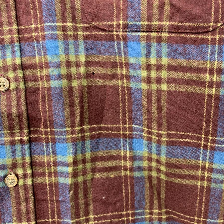 00s PENDLETON 長袖 フランネルシャツ XXL ワインレッド ペンドルトン