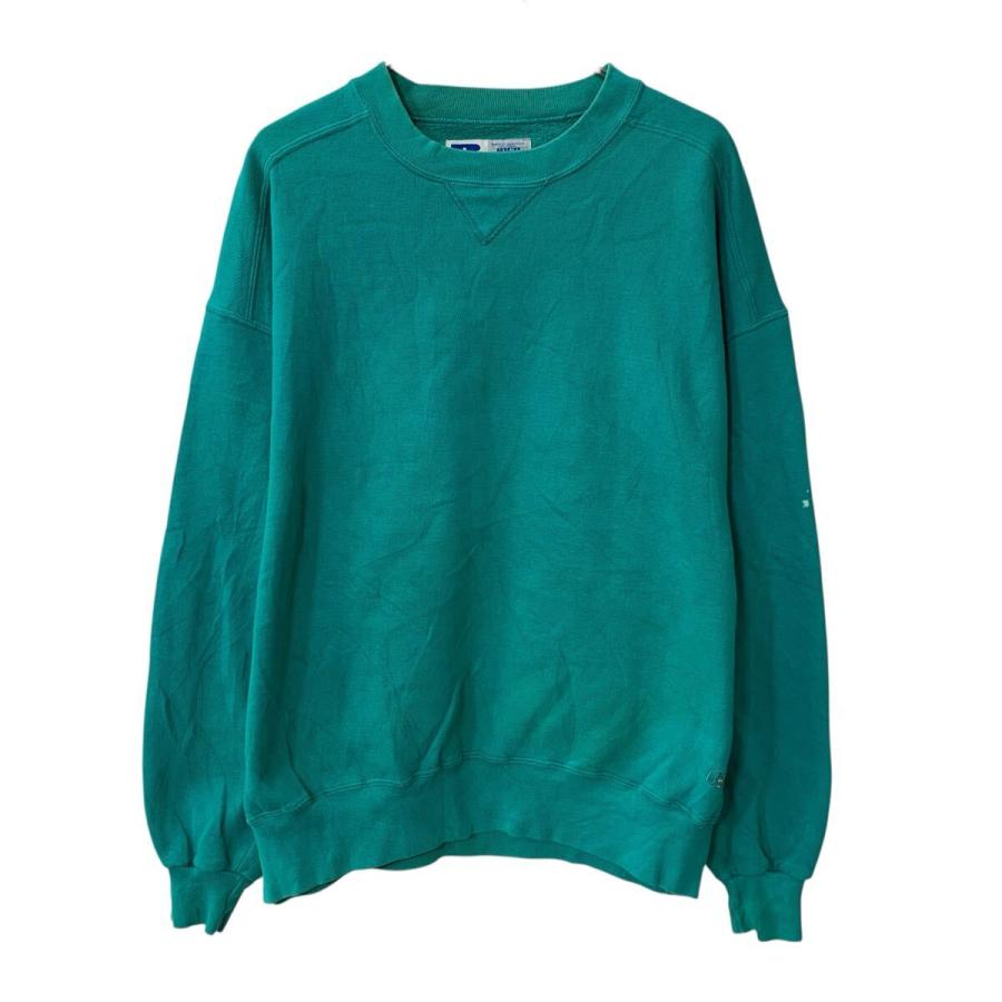 90s USA製 RUSSELL ATHLETIC 無地スウェット トレーナー 2XL グリーン 