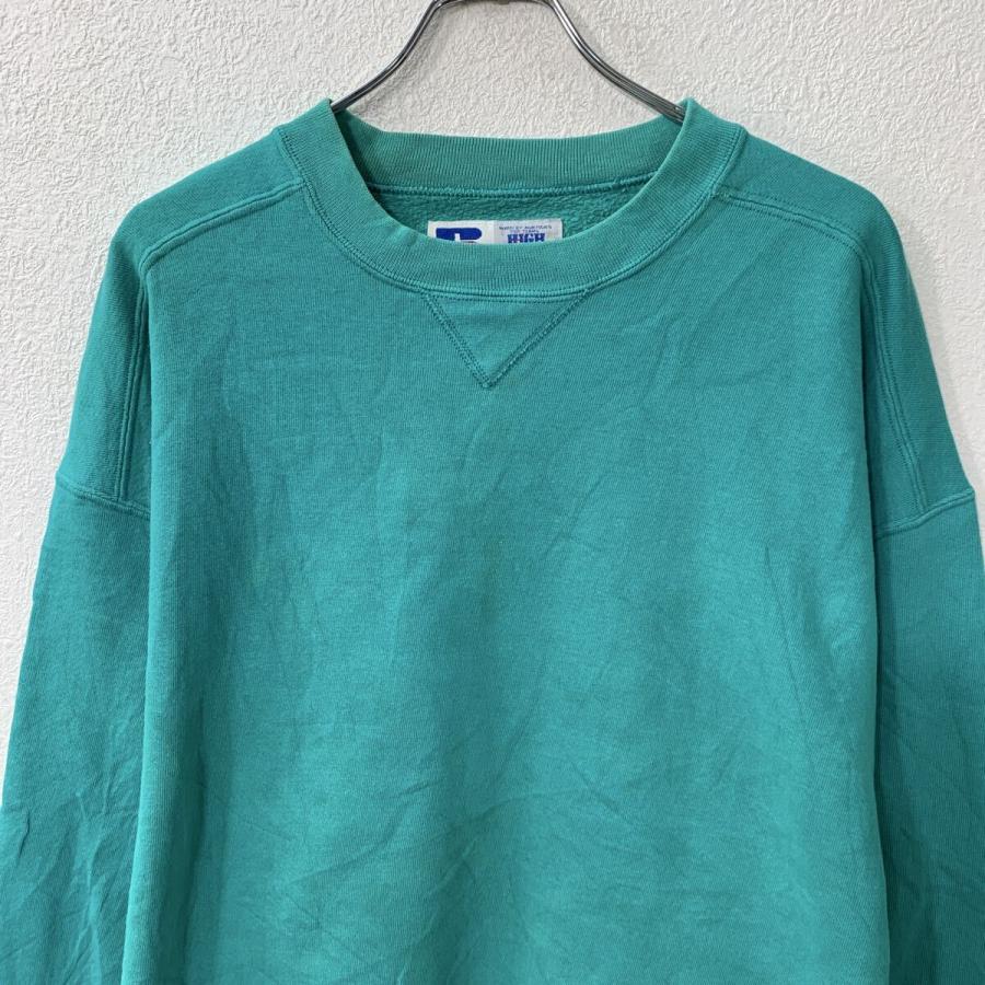 90s USA製 RUSSELL ATHLETIC 無地スウェット トレーナー 2XL グリーン 