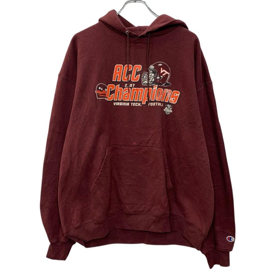 Champion プリントスウェット パーカー XL ワインレッド チャンピオン 