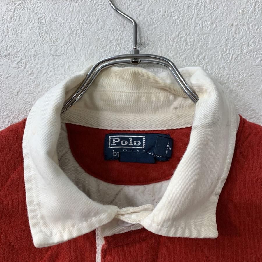 90s Polo Ralph Lauren 長袖 ラガーシャツ L レッド ポロラルフ