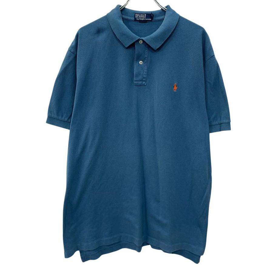 POLO RALPH LAUREN ポロシャツ 90s POLO by RALPH LAUREN 半袖 ポロシャツ XXL ブルー ポロバイラル