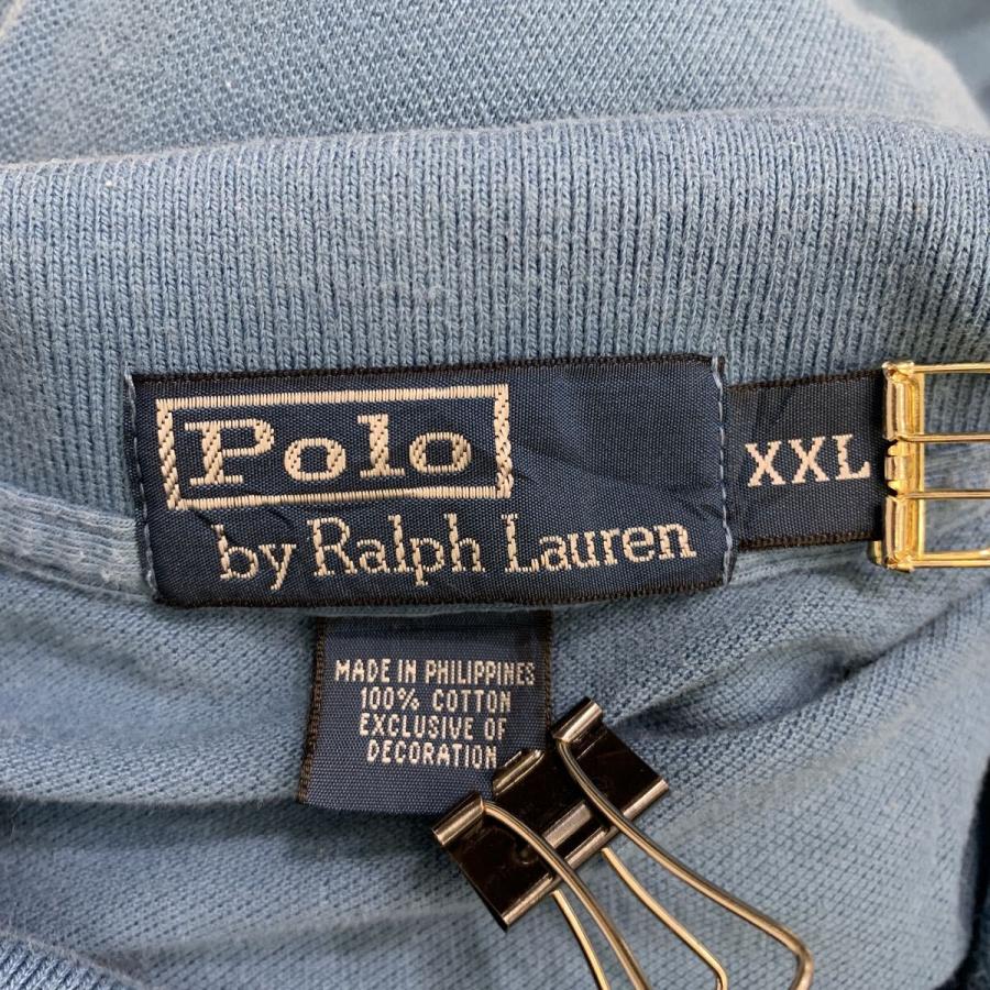 POLO RALPH LAUREN ポロシャツ 90s POLO by RALPH LAUREN 半袖 ポロシャツ XXL ブルー ポロバイラル