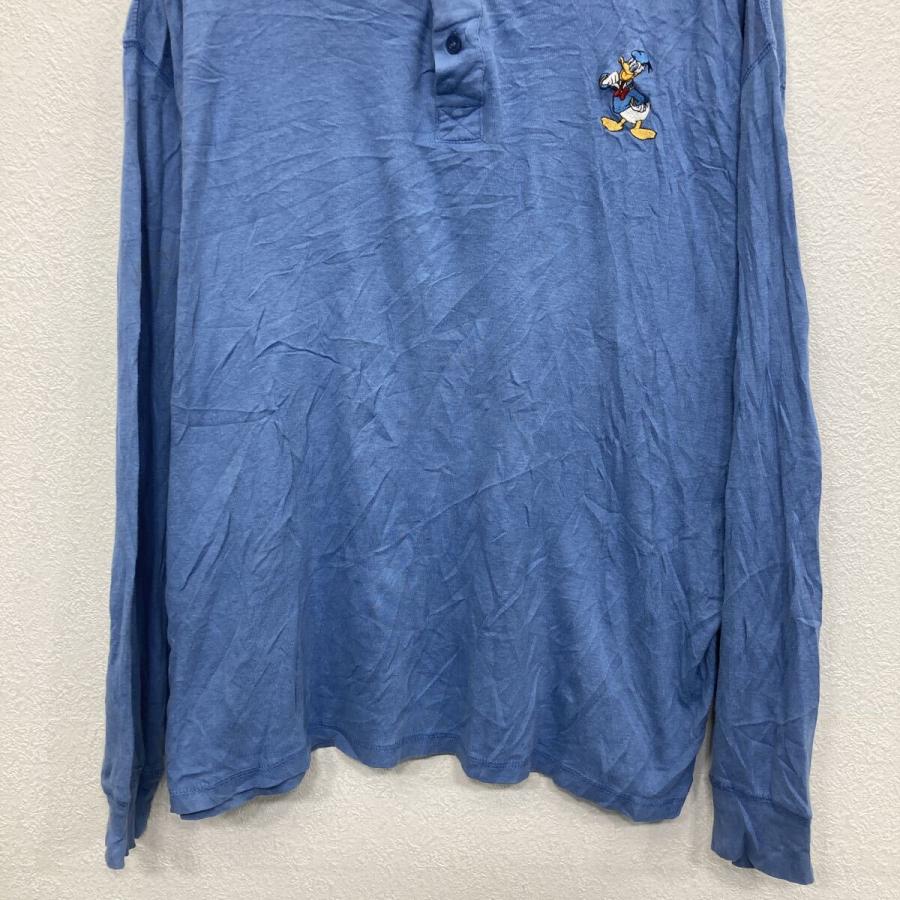 Disney 長袖 キャラクターTシャツ L ライトブルー ディズニー ハーフ