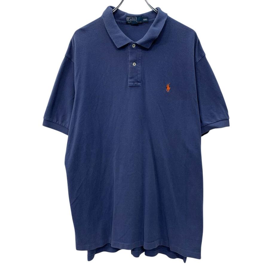 POLO Ralph Lauren ポロシャツ半袖　XXL 90s POLO by RALPH LAUREN 半袖 ポロシャツ XXL ネイビー ポロバイラル