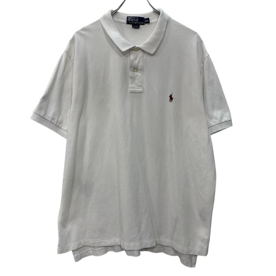90s POLO by RALPH LAUREN 半袖 ポロシャツ XXL ホワイト ポロバイラル