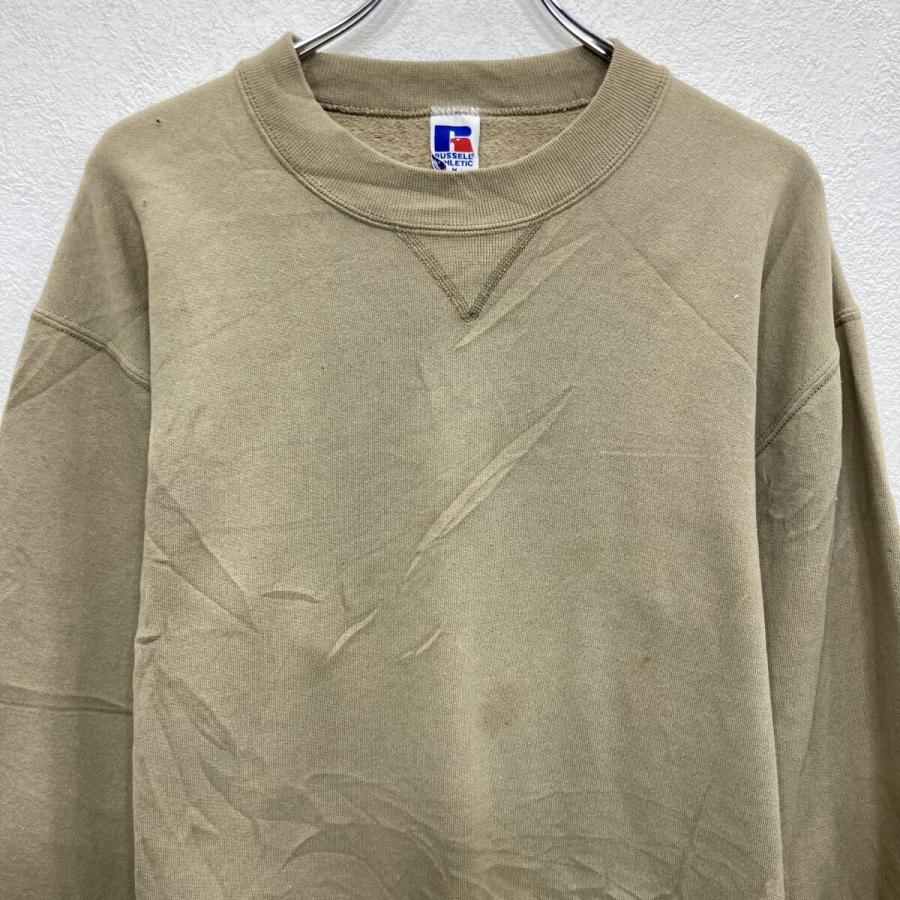 90s USA製 RUSSELL ATHLETIC 無地スウェット トレーナー M ベージュ