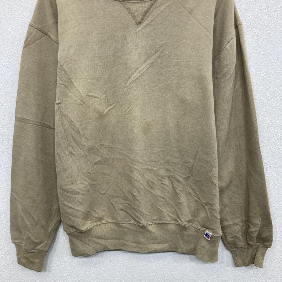 90s USA製 RUSSELL ATHLETIC 無地スウェット トレーナー M ベージュ