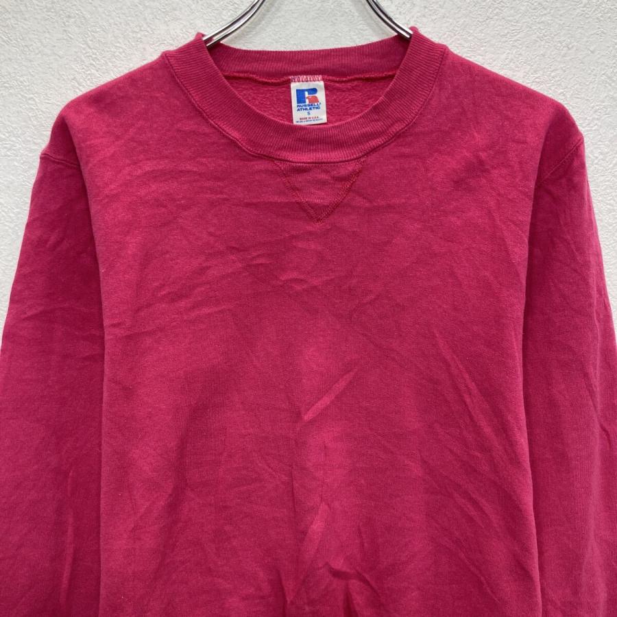 80s USA製 RUSSELL ATHLETIC 無地スウェット トレーナー S ピンク 