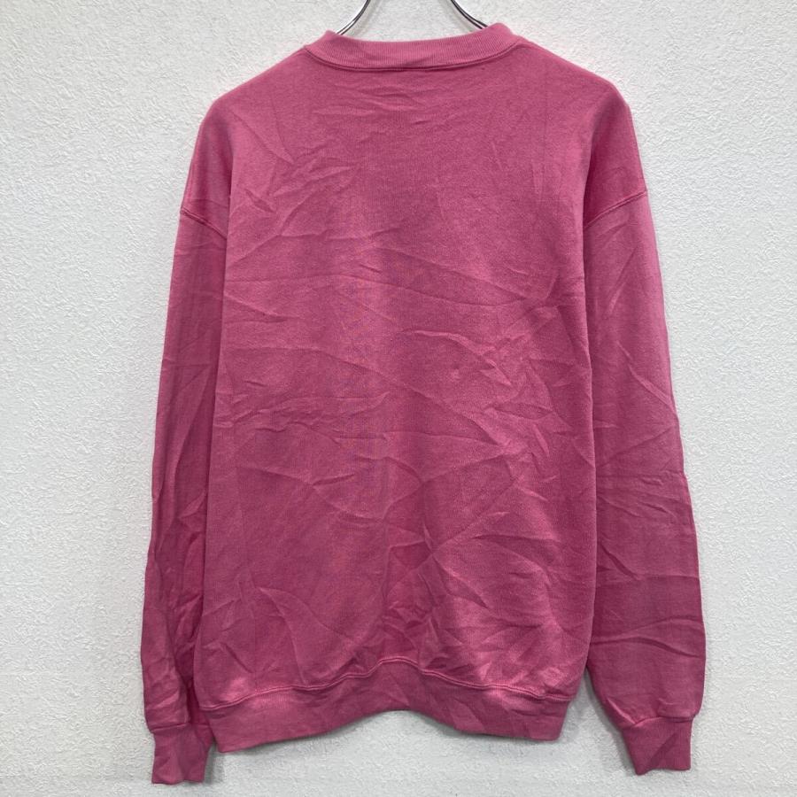 80s USA製 RUSSELL ATHLETIC プリントスウェット トレーナー XL ピンク