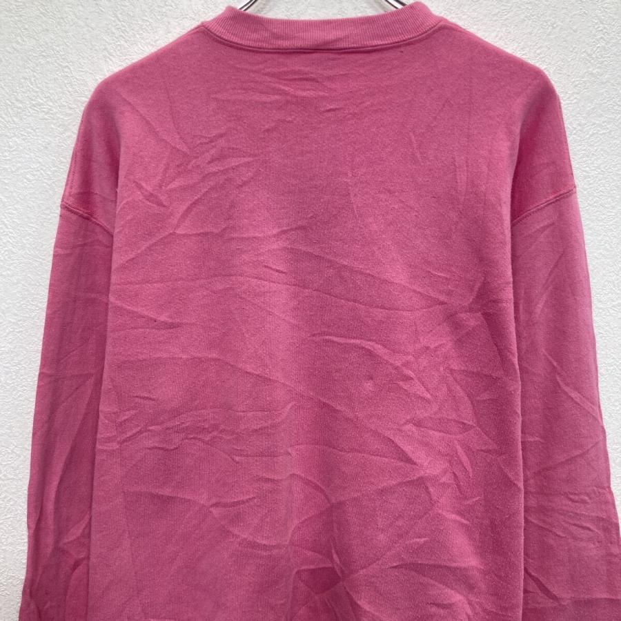 80s USA製 RUSSELL ATHLETIC プリントスウェット トレーナー XL ピンク