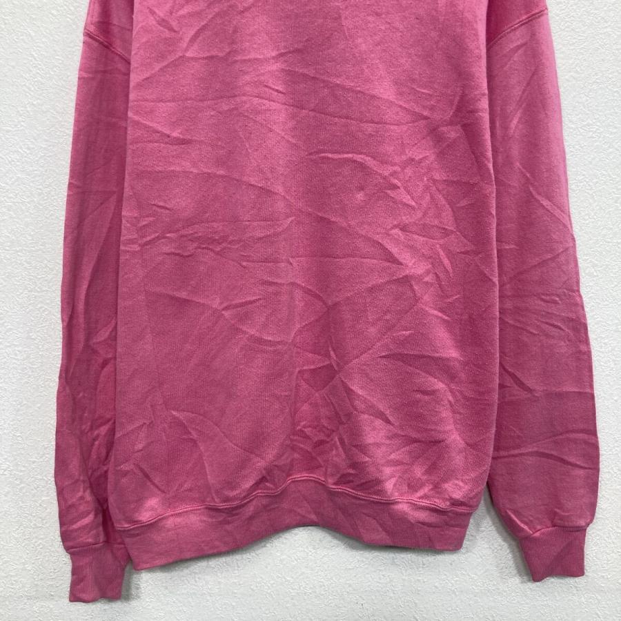 80s USA製 RUSSELL ATHLETIC プリントスウェット トレーナー XL ピンク