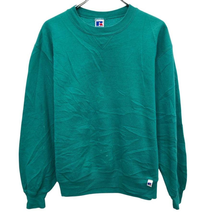 90s USA製 RUSSELL ATHLETIC 無地スウェット トレーナー M エメラルド