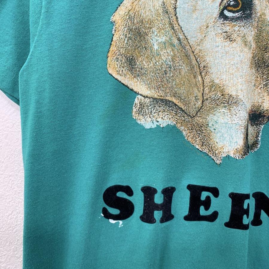 80s〜 USA製 SCREEN STARS 半袖 プリントTシャツ M ターコイズグリーン