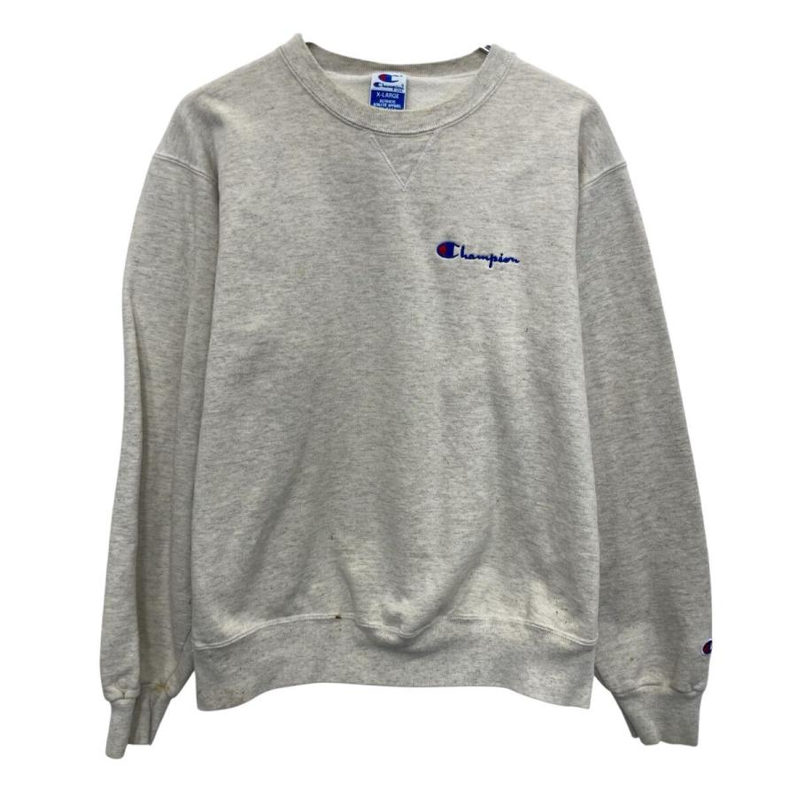 90s USA製 Champion ロゴスウェット トレーナー XLARGE アイボリー 