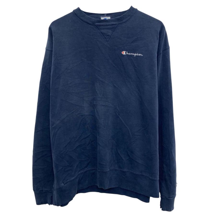 90s メキシコ製 Champion ロゴスウェット トレーナー XXLARGE ネイビー 