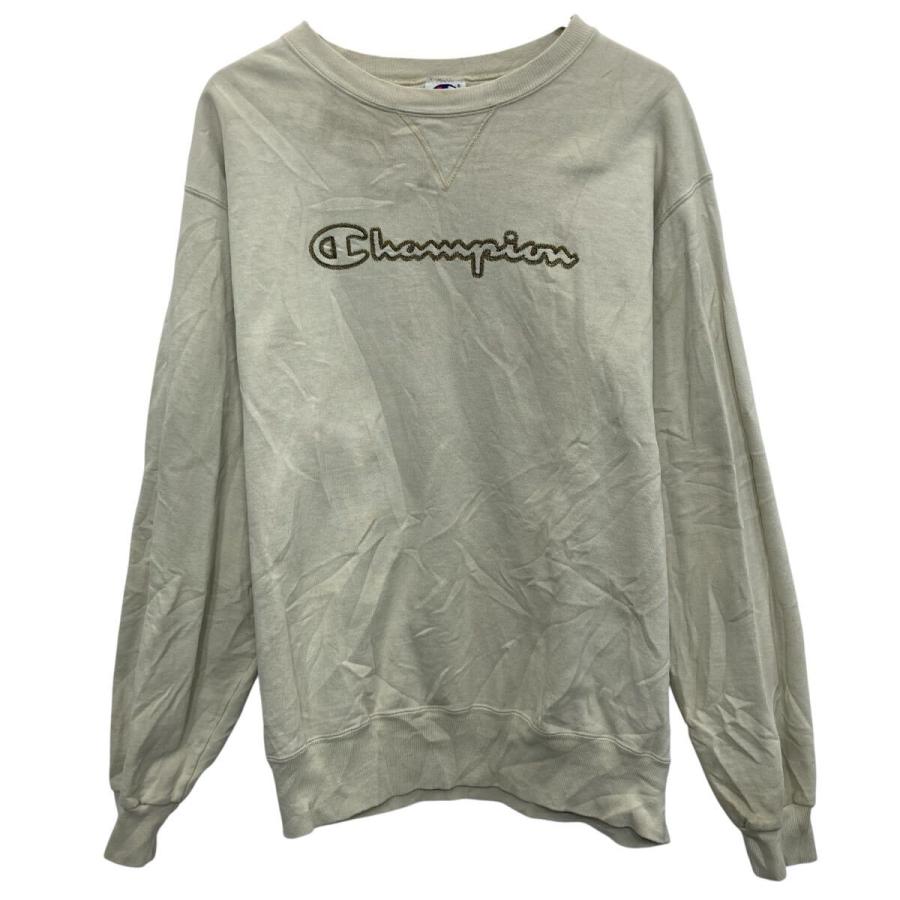 90s メキシコ製 Champion ロゴスウェット トレーナー X-LARGE クリーム 