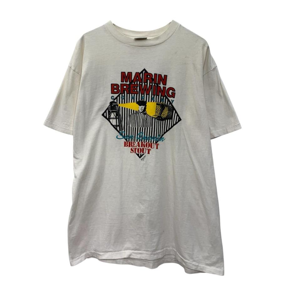 90s USA製 ONEITA 半袖 プリントTシャツ XXL ホワイト オニータ プル 