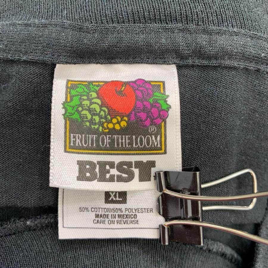 90s メキシコ製 FRUIT OF THE LOOM 半袖 プリントTシャツ XL ブラック