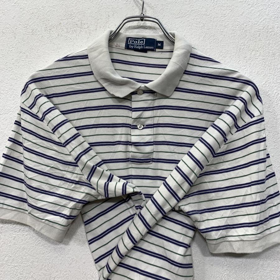 90s POLO by RALPH LAUREN 半袖 ポロシャツ M ホワイト ポロバイラル