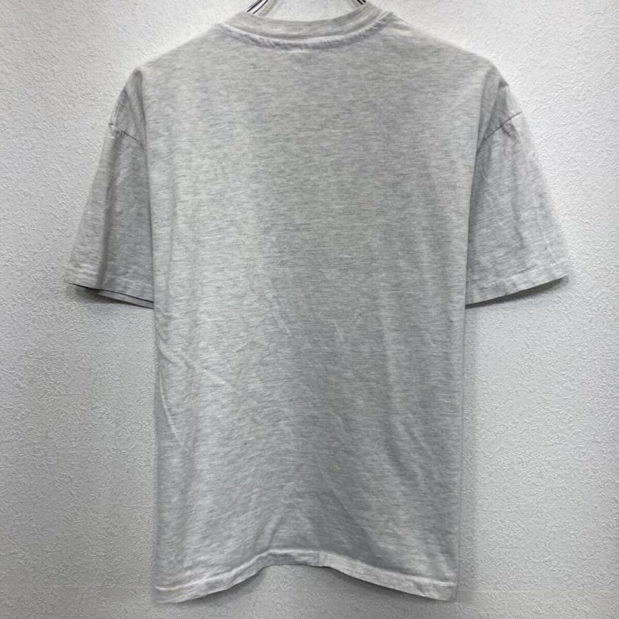 90s USA製 Hanes 半袖 プリントTシャツ L グレー ヘインズ プル