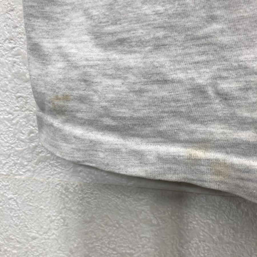 90s USA製 Hanes 半袖 プリントTシャツ L グレー ヘインズ プル