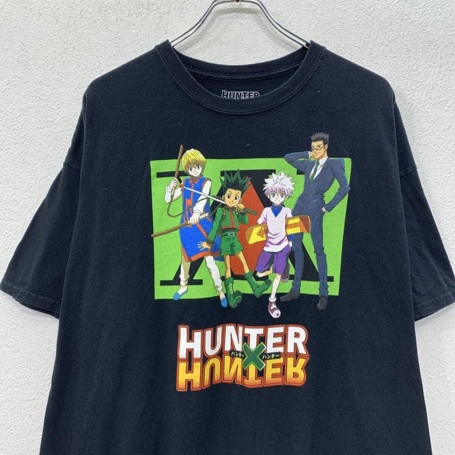 HUNTER×HUNTER Tシャツ バースデイ ゴン キルア クラピカ レオリ HUNTER×HUNTER 半袖 キャラクターTシャツ XXL ブラック ハンター