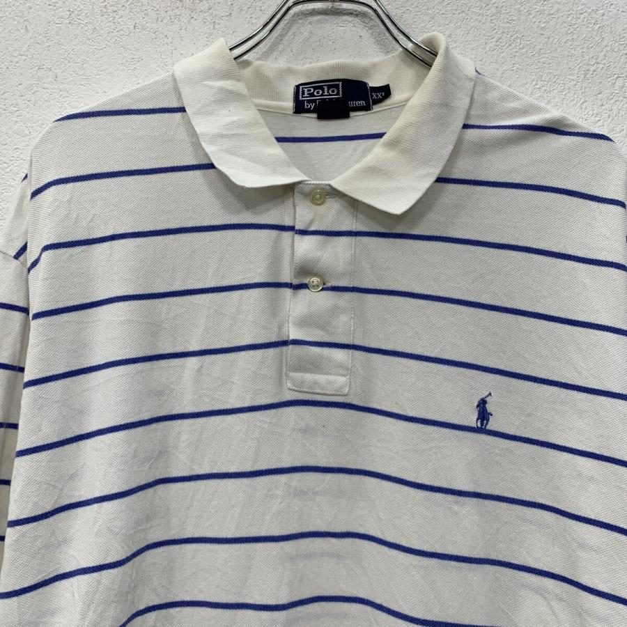 90s POLO by RALPH LAUREN 半袖 ポロシャツ XXL ホワイト ポロバイラル 