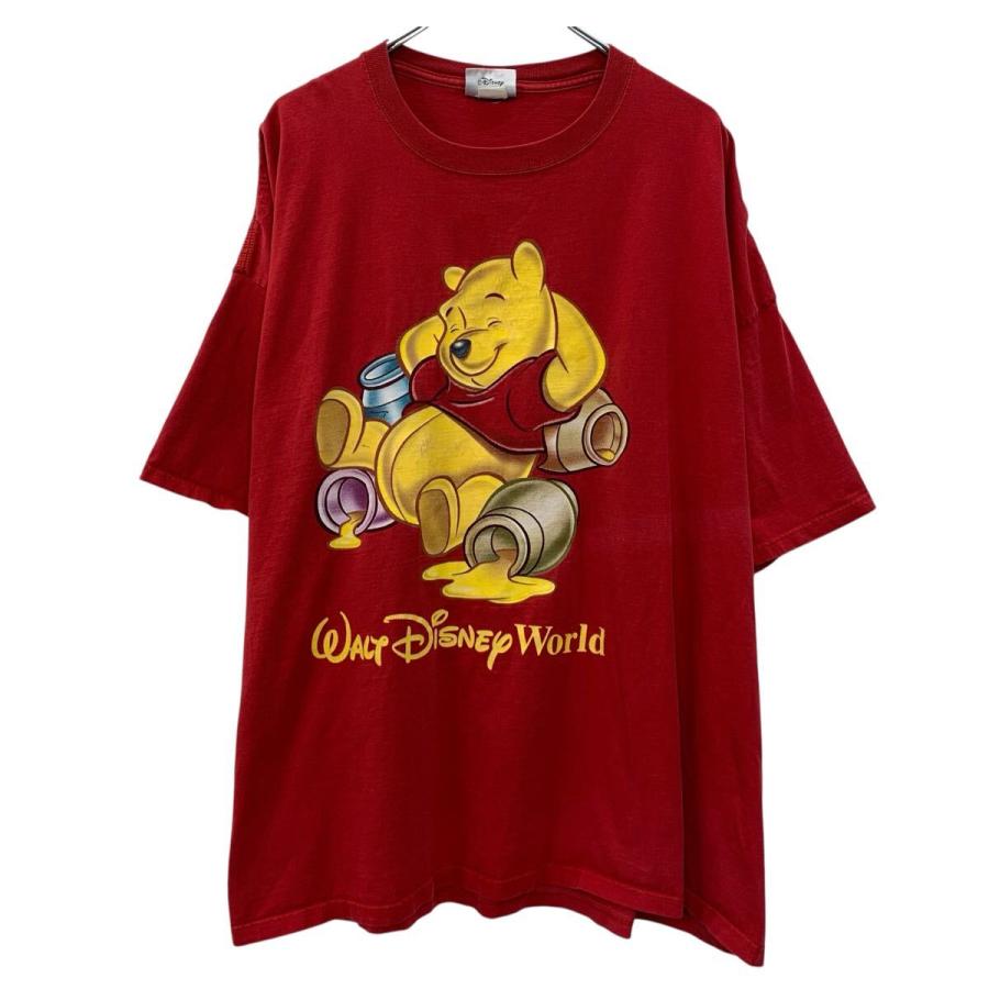 00s USA製 Walt Disney World 半袖 キャラクターTシャツ XXXL レッド