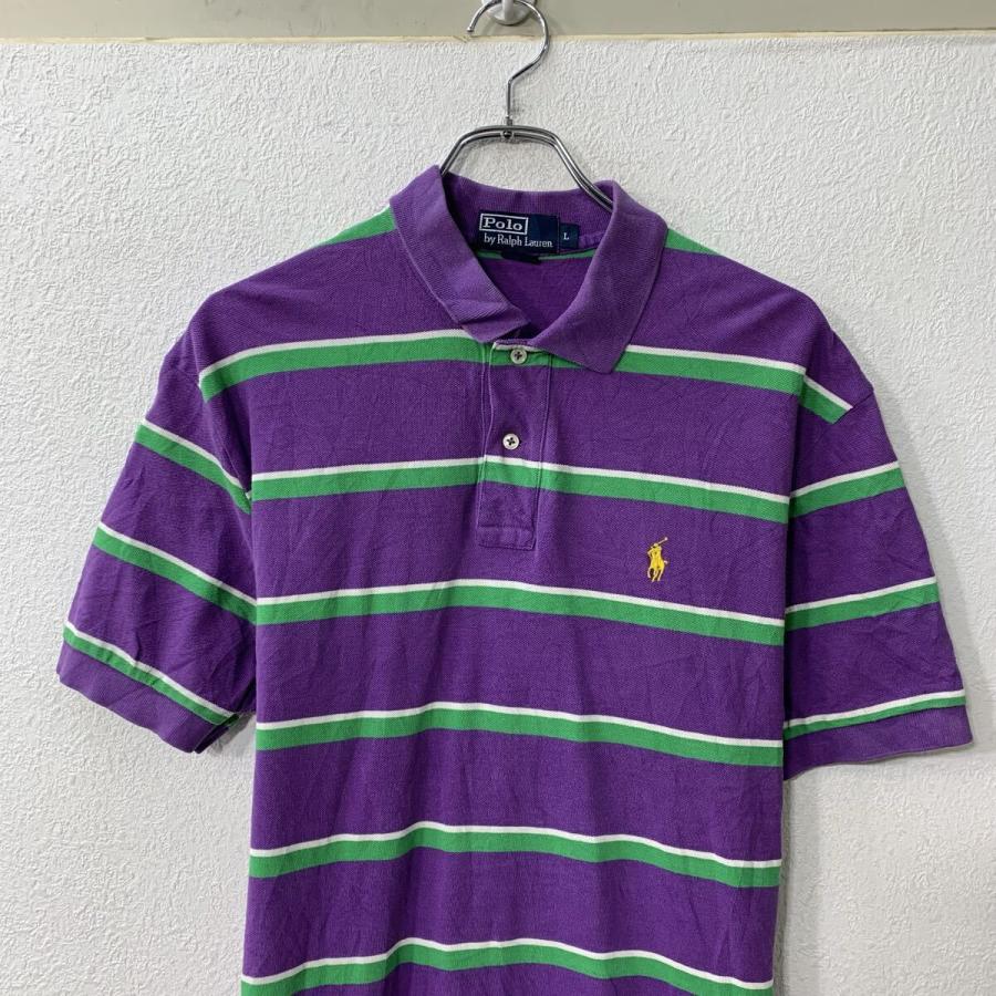 90s Polo by Ralph Lauren 半袖 ポロシャツ L パープル ポロラルフ