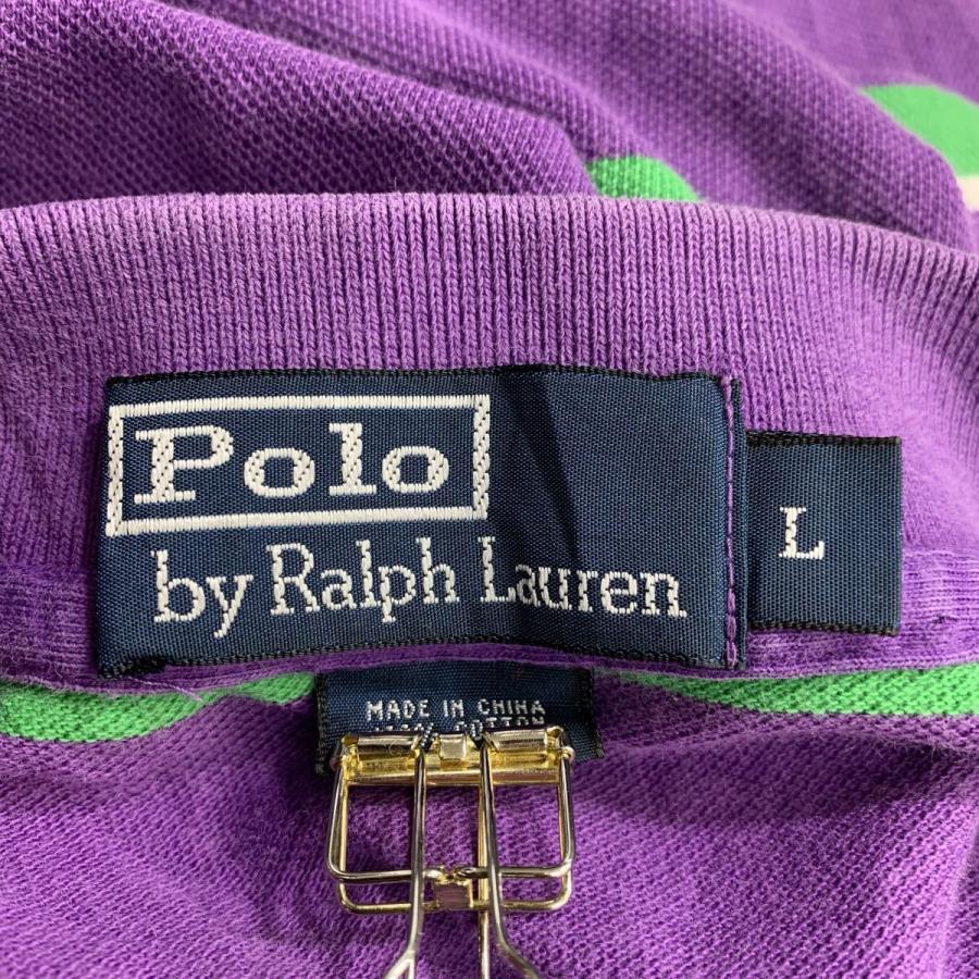 90s Polo by Ralph Lauren 半袖 ポロシャツ L パープル ポロラルフ