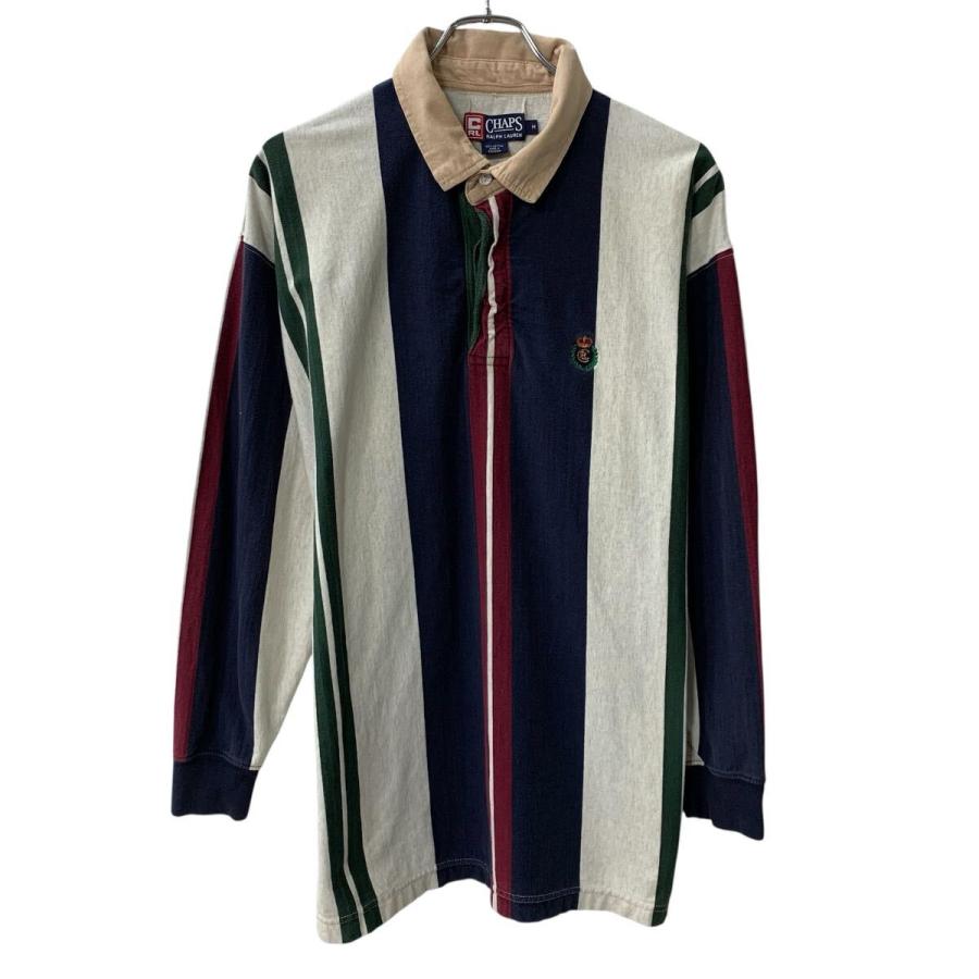90s CHAPS by Ralph Lauren ラガーシャツ 90s CHAPS RALPH LAUREN 長袖 ラガーシャツ M ネイビー マルチカラー