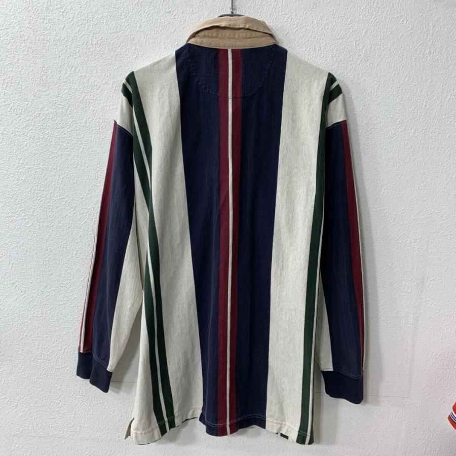 90s CHAPS RALPH LAUREN 長袖 ラガーシャツ M ネイビー マルチカラー