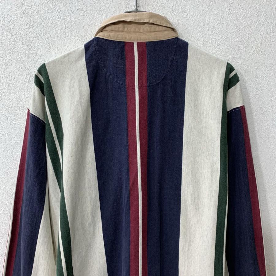 90s CHAPS RALPH LAUREN 長袖 ラガーシャツ M ネイビー マルチカラー